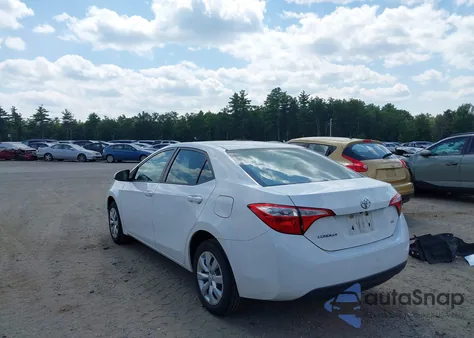 2016 Toyota Corolla Le from USA, damaged, VIN 5YFBURHEXGP371801